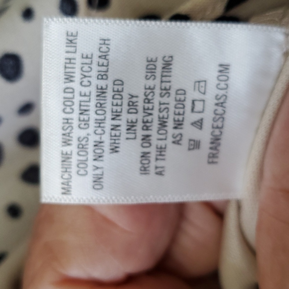 Francesca jai ami, Y2K XS mini skirt. Ivory with black dots. Back zipper XS. - Picture 9 of 11